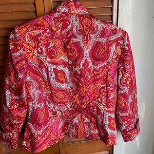 multi colored printed woman’s blazer Worthington stretch size 8